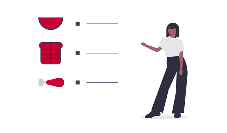 Food menu illustration